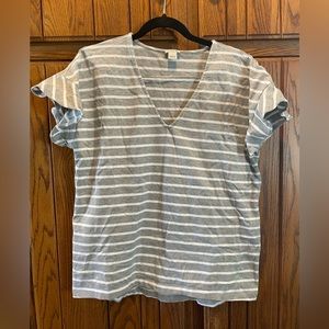 J.Crew flutter sleeve tee - XL